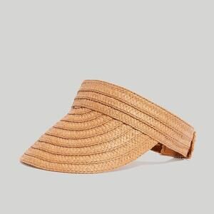 Madewell Packable Braided Straw Visor NBW